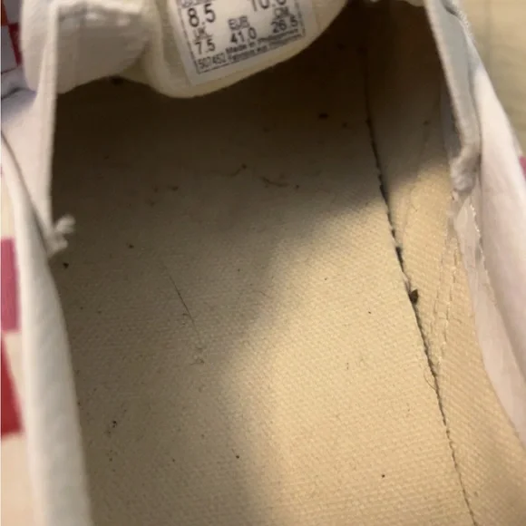 Vans Red and Pink Loafers Slip-On Shoes - Picture 2 of 4